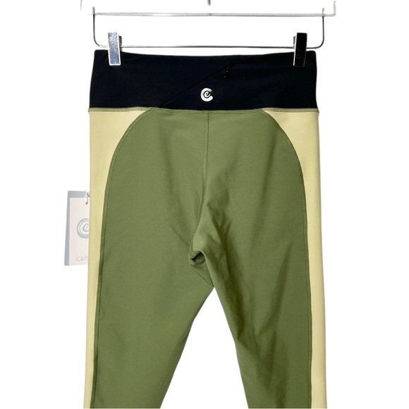 NEW Johnny Was Calme Endurance Mesh Inset Green Bronze Performance Leggings Sz S - Picture 10 of 13